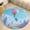 Flannel-2, variant on Colorful Hot Air Balloons Bright Blue Sky Clouds Round Area Rugs for Bedroom Living Room, 4FT Soft Comfy Indoor Circle Carpets, Floor Mat