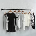 72inch Industrial Pipe Clothes Rack Wall Mount For Hanging Rod Bar ...