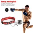 thumbnail image 2 of Pelota de entrenamiento de reacción montada en la cabeza de boxeo de espuma de PU (negro) Likrtyny Deportes al aire libre Salida diaria Juego de fiesta, 2 of 8