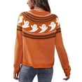thumbnail image 3 of LUXUR Chandail d'Hiver Chaud pour Femmes, Ample, pour Festival, Orange G, 3 of 3