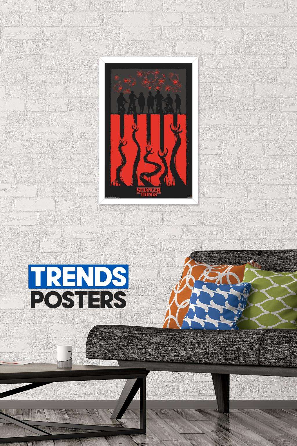 Netflix Stranger Things: Season 3 - 4Th Illustration Wall Poster, 14.725" x 22.375", Framed