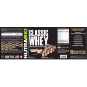 NutraBio Classic Whey Protein Powder- 25G Protein Per Scoop -No Fillers, Artificial Colors, Preservatives - Low Glycemic Index - (Chocolate Peanut Butter, 5 Pounds)
