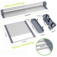 thumbnail image 3 of Escurreplatos enrollable expandible de hasta 22.8 pulgadas con 2 cestas de almacenamiento. Escurreplatos enrollable para colocar sobre el fregadero. Plegable y enrollable. Ideal para platos, tazas,, 3 of 8