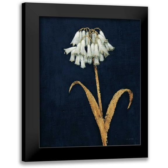 Wiens, James 12x14 Black Modern Framed Museum Art Print Titled - Shimmering Summer II Indigo Crop