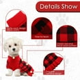 thumbnail image 5 of QBLEEV Pet Dog Sweaters Dress for Small Medium Dogs,Dog Knitwear Warm Turtleneck Pullover Puppy Sweater，Cute Pet Plaid Vest Dress with Leash Hole, Cozy Pet Fall Winter Clothes Christmas Apparel, 5 of 10