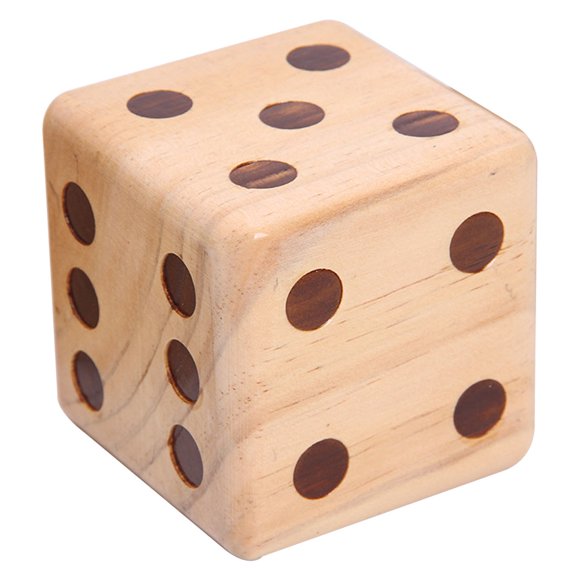 KAKOWELY 1pc 9cm Decorative Large Wood Dice Entertainment Dice Toy Game Toy for Home School Bar Pub KTV,3.54"X3.54"X3.54"