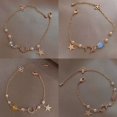 thumbnail image 1 of Charm Girl Conjunto de pulsera de estrella y luna de color dorado, moda geométrica simple para mujer, pulseras de cadena de aleación elegantes populares, joyería, juego de 4 piezas ER, 1 of 5
