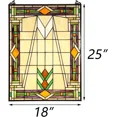 thumbnail image 6 of Bieye W10029 25 inches Mission Tiffany Style Stained Glass Window Panel with Hanging Chain, 6 of 6