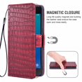 thumbnail image 1 of Case for Galaxy J2 Core, Pu Leather Cover, Mobile Phone Cover for Samsung Galaxy J2 Core, Wallet Scratch-Resistant Magnetic Mobile Phone Pocket with Card Compartment, Red, 1 of 7