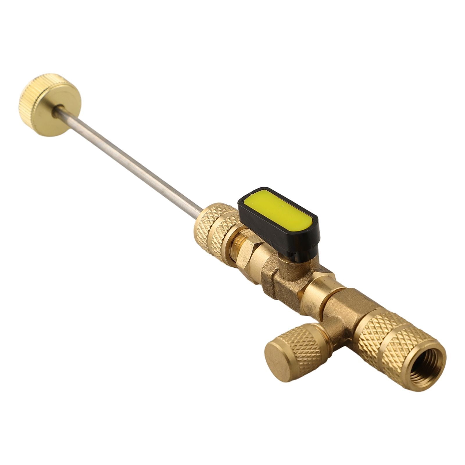 Clupup 1 Set R410A R22 Valve Core Remover Installer Tool With Dual Size 1/4 & 5/16 Port For R404A R407C R134A R12 R32 HVAC Systems