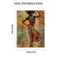 thumbnail image 2 of PRATYUS  African American Canvas Wall Art Painting Retro Style Black Woman Ethnic Ancient Theme Picture Prints Girl Room Black Art Painting Bedroom Bathroom Decor Ready to Hang, 2 of 5