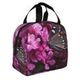 thumbnail image 2 of Vsdgher Pink Blossoms Butterfly Lunch Bag, Lunch Box for Women Adult Men, Lunch Tote Insulated Cooler Lunch Container for Work/Office/Picnic/Travel, 2 of 8