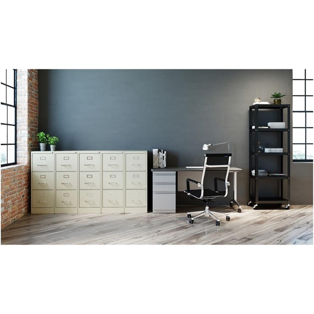 UrbanPro 3 Drawers Vertical Beige Metal Filing Cabinet Pre-assembled