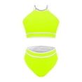 thumbnail image 6 of Women Two Piece Sports Bikini Athletic Swimsuits Racerback Crop Top with Shorts Push Up Tummy Control Bathing Suits sale, 6 of 7
