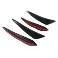 thumbnail image 4 of Pare-Chocs avant pour Voiture, Séparateur de Pare-Chocs avant Aérodynamique Canard Réduit la Résistance au Vent 4 Pcs Caoutchouc pour Modification pour Voiture, 4 of 8