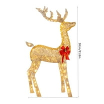 Cheapark Garden Christmas Light-Up Reindeer Decor - Three-Style Shining Deer Ornaments, Festive Courtyard Outdoor Holiday Decoration
