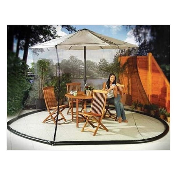 Umbrella Mosquito Net Canopy Patio Set Screen House Black Walmart Com Walmart Com