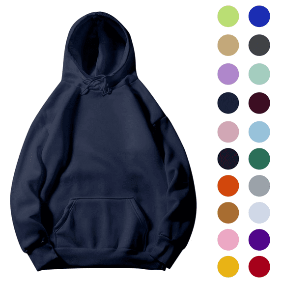 Women's Pullover Hoodies Fashion Solid Color Long Sleeve Fall Tops Crewneck Casual Sweatshirt Drawstring Comfy Tops with Pockets