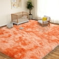 thumbnail image 5 of ZENELESS Fluffy Rug for Bedroom,8x10ft Tie-Dye Orange Anti-Skid Shaggy Carpet Perfect for Living Room, Bedroom, 5 of 8