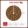 thumbnail image 2 of Rateoe Chrysanthemum turkey Pattern Christmas Tree Skirt with Ties, Christmas Tree Decorations, Farmhouse Christmas Decor Xmas Holiday Decorations-36", 2 of 6