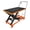 Orange+Black, variant on Hydraulic Lift Table Cart, 500lbs Capacity 28.5" Lifting Height, Scissor Lift Table with 4 Wheels and Non-Slip Pad, Portable Electric Hydraulic Lifting Flatbed Handcart for Material Handling