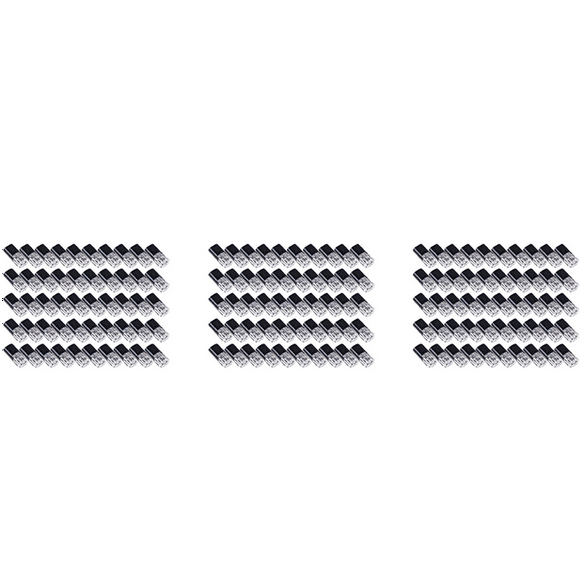 150PCS Double-Wire Push-in Connector with Locking Buckle,Low Voltage Wire Connectors,No Wire-Stripping Required