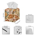 thumbnail image 3 of Psesaysky Tissue Box Cover, Boho Paisley Floral Square Decorative Car Tissue Holder PU Leather Facial Paper Case Organizer Dispenser for Bathroom, Vanity Countertop, Night Stands, Desk, 3 of 7