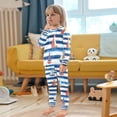 thumbnail image 4 of FORMRS Long Sleeve Top and Pants Pajama Set for Niños 2-Piece Sleepwear, Sizes 18M-8Y, Blue Sailboats, 4 of 6
