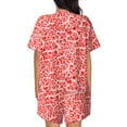 thumbnail image 6 of Fuzoiu Beef1 Print Women's Short-Sleeved Pajama Set,Lounge Sleepwear Set,Womens Pajama Sets 2 Piece,Button-Up Top and Shorts with Pockets-Large, 6 of 7