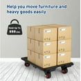 thumbnail image 6 of Nellyke Furniture Dolly, 4 Pack Small Flat Moving Dolly, Furniture Movers with 4 Wheels, 500Lbs Capacity, Connectable and Portable Dollies for Heavy Appliance, Black, 6 of 7