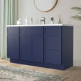 thumbnail image 5 of 54 in. W x 21 in. D x 32.5 in. H Freestanding Bathroom Vanity Cabinet without Top in Blue, 5 of 5