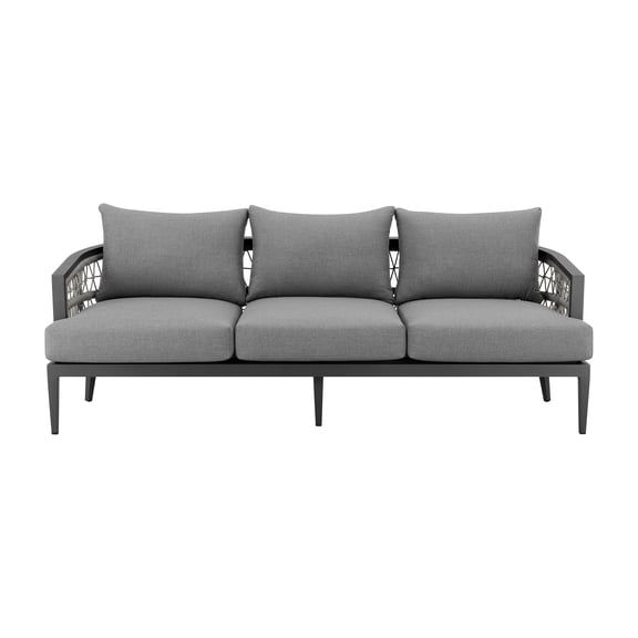 Zella Outdoor Patio Sofa in Aluminum