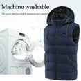 thumbnail image 6 of Heated Vest for Men Usb Rechargeable 2 Heat Levels 11 Heating Zones Waterproof Electric Heated Jackets Heated Jackets for Men Navy M, 6 of 7