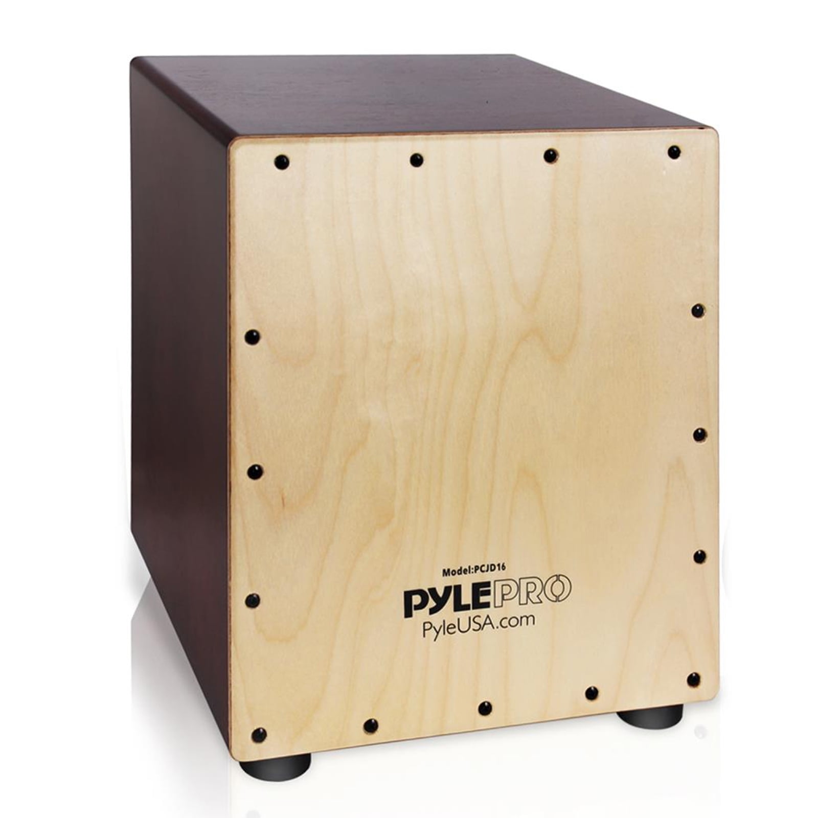 Pyle Stringed Jam Wooden Cajon Percussion Box
