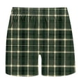 thumbnail image 4 of Aueoeo Men's Plus Size Trunks Plaid Checkered Shorts High Waist Drawstring Waist Trunks Casual Shorts With Pockets, 4 of 4