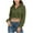 Army Green, variant on Fesfesfes Fashion Women Fleece Cropped Tops Lamb Zipper Coat Plush Pullover Long Sleeve Flannel Shirt Top