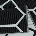 thumbnail image 2 of Playa Rug Reversible Indoor/Outdoor Recycled Plastic Floor Mat/Rug - Weather, Water, Stain, Fade and UV Resistant - Miami- Black & White (4'x6'), 2 of 8