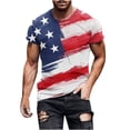 thumbnail image 2 of Herrnalise Nueva camiseta casual de moda para hombre, camiseta deportiva con estampado, blusas y cuello redondo de manga corta, 2 of 5