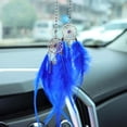 thumbnail image 1 of SharkTRUE Attrape-Rêves Miroir Suspension Voiture Accessoire Intérieur Plume Chanceux, 1 of 8