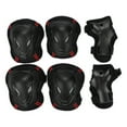 thumbnail image 2 of CoastaCloud 6PCS Adults Teens Childrens Youths Kid's Skateboard Gear Guard Elbow Knee Wrist Safety Pads Skating Roller Cycling Blading for Bicycle, Skateboard, Scooter ,Outdoors Sports, 2 of 7