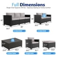 thumbnail image 4 of LazySunsets 10 Piece Outdoor Furniture Set, Rattan Wicker Outdoor Conversation Set Patio Furniture, Light Gray/Black, 4 of 9