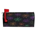 thumbnail image 3 of 25.4x20.78" Magnetic PVC Mailbox Cover Letter Box Cover Mailbox Wraps Post for Holiday Garden Yard Decor Neon Spider Webs, 3 of 9