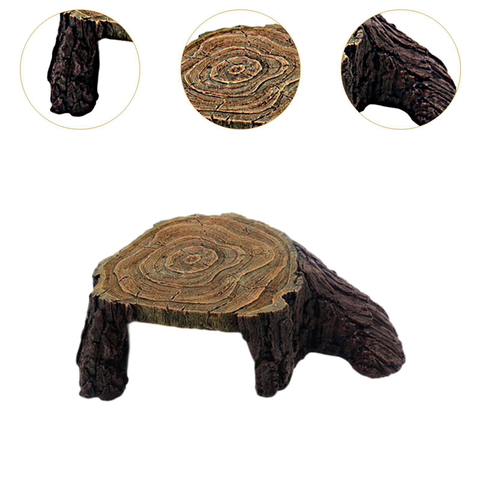 TOOYFUL Reptile Hideout Cave Turtle Basking Habitat Aquarium Tank Decoration Resin Aquarium Decoration for Geckos Betta 29cmx19cmx9cm