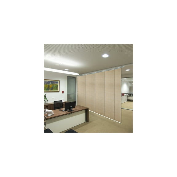 Steel Panel Track SystemAdjustable Room DividerWall or Ceiling Mount58-110 Inch WidthGothic Grandeur