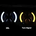 thumbnail image 4 of Anself /24V Motorcycle LED Headlight Round Retro Turn Signal Lamp 7 inches Headlight Replacement for Jeep Wrangler, 4 of 7