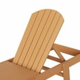 thumbnail image 3 of WestinTrends Classic Adirondack Poly Reclining Chaise Lounge,Teak, 3 of 10