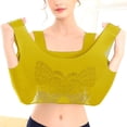thumbnail image 6 of VISALY Sports Bras Plus Size Sports Bra Women Ultra Thin Ice Silk Bra Comfortable Plus Size Seamless Wireless Sports Bra With Removable Pads Wireless Bras Sleep Bras Comfortable Bras Yellow L, 6 of 7