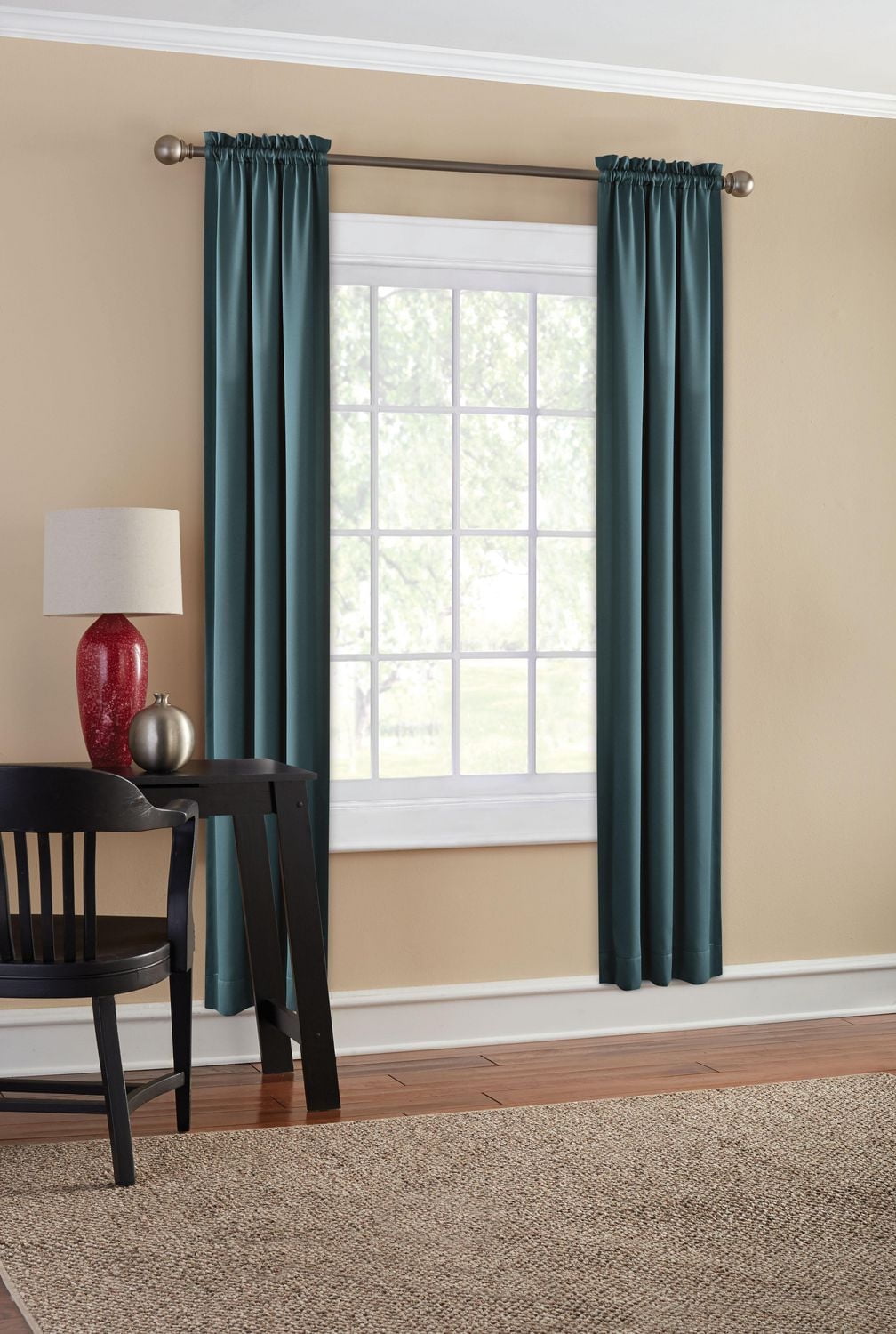 Mainstays Room Darkening 84" Rod Pocket Window Panel Pair