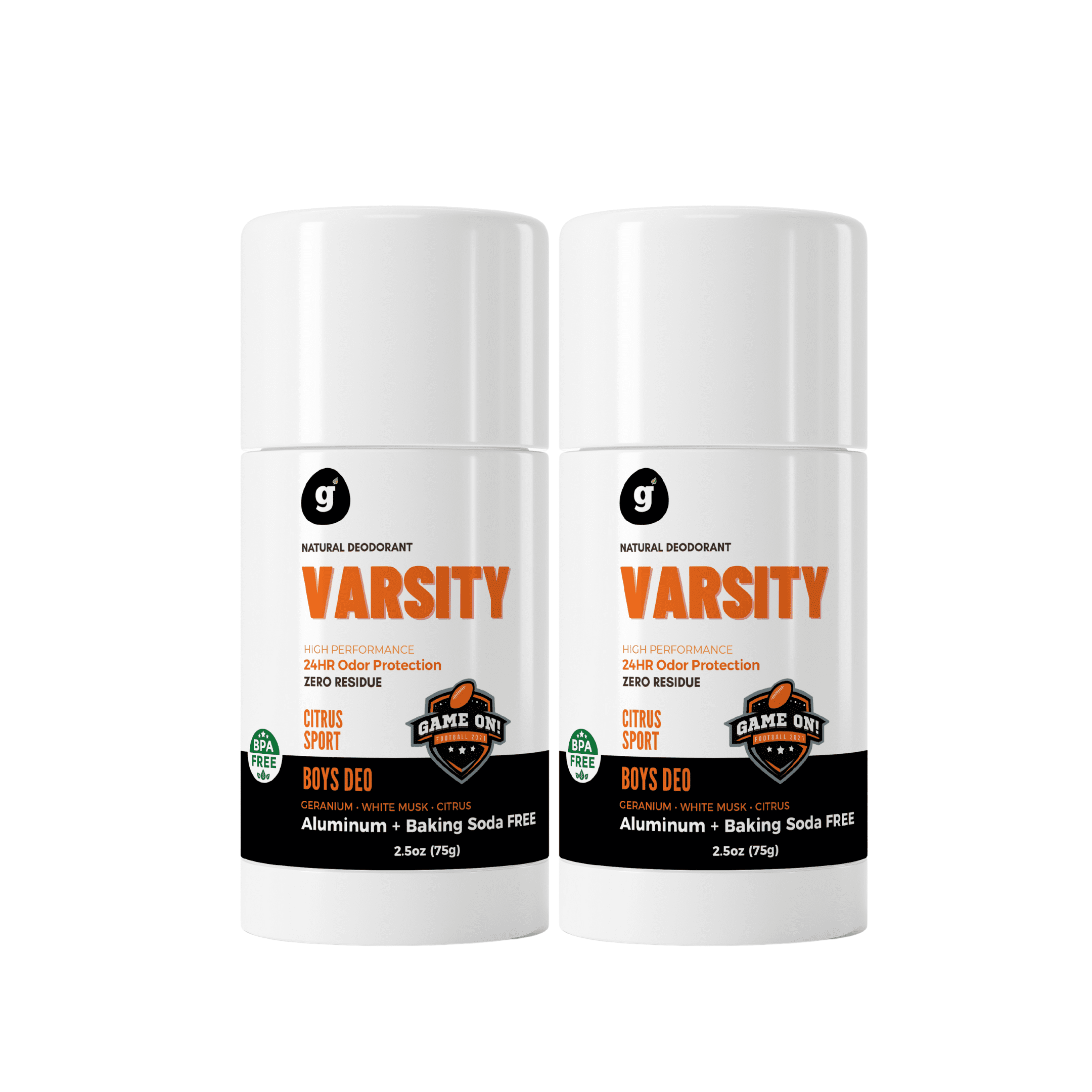 HERO Boys Deodorant (SET OF 2) High Performance Naturals Aluminum