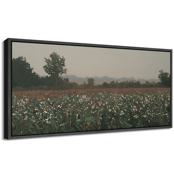 Large Framed Canvas Print Abstract Modern Wall Art Decorative Ready to Hang Painting for Living room Bedroom - 60"x30" Black Frame